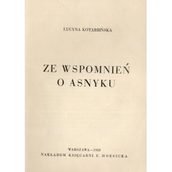 Ze wspomnień o Asnyku