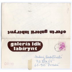 Oferta Galerii Labirynt. Lubelski Dom Kultury organizuje w dniach od 12 do 17 grudnia 1977 r. II Międzynarodową Prezentację Sztu