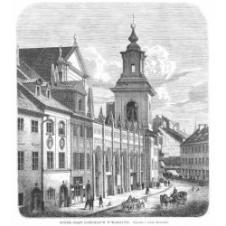 "KOŚCIÓŁ KSIĘŻY DOMINIKANÓW W WARSZAWIE. (Rysował z natury Kozarski)."