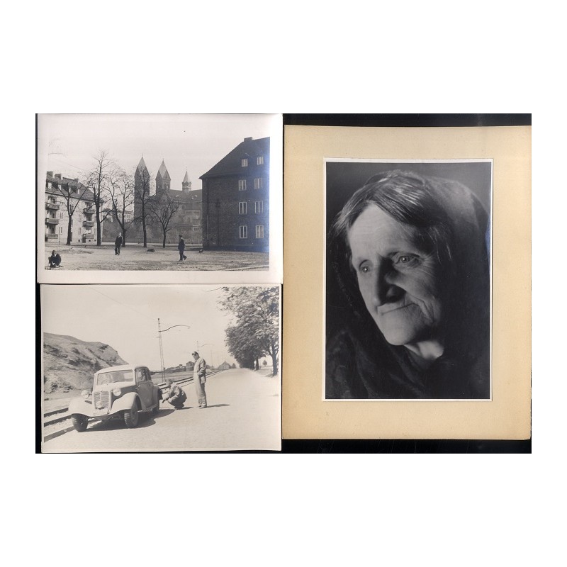 Zestaw 30 wczesnych fotografii Zofii Rydet z okresu bytomskiego do 1960 - architektura, pejzaż, portrety