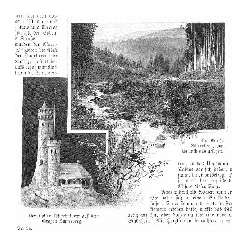 "Der Kaiser Wilhelmturm auf dem Großen Schneeberg."