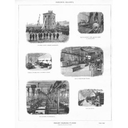 [1] Zakłady Szajblera w Łodzi. 7516-7519 Widok przędzalni i tkalni "Księży Młyn". Bielnik, wykończalnia, drukarnia i farbiarnia.