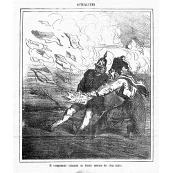 "Se cramponnant vainement au dernier morceau des vieux traités." / Na próżno trzymając się ostatniego fragmentu starych traktató