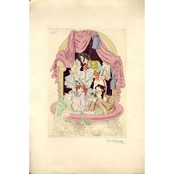 Bez tytułu - dwie pary w loży teatru, flirt