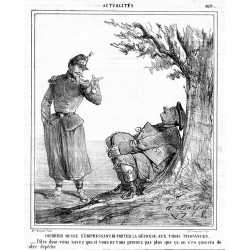 "COURRIER RUSSE S'EMPRESSANT DE PORTER LA RÉPONSE AUX TROIS PUISSANCES. _Dites donc, vous savez que, si vous ne vous pressez pas