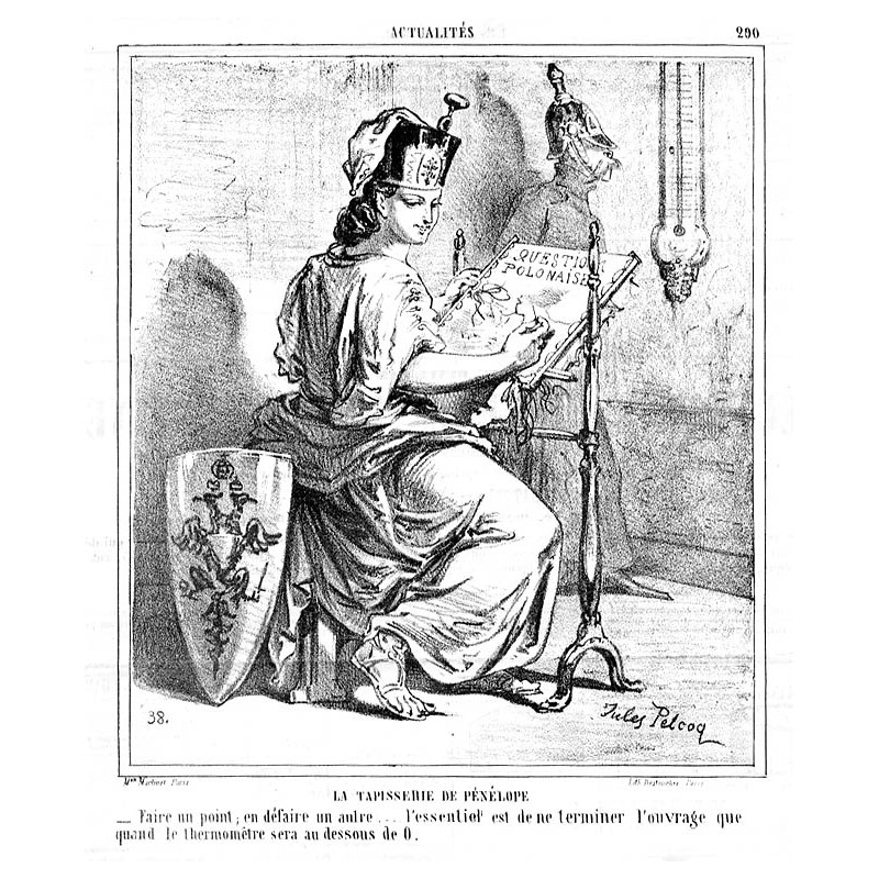"LA TAPISSERIE DE PÉNÉLOPE. _Faire un point, en défaire un autre .... l'essentiel est de ne terminer l'ouvrage que quand le ther