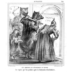 "LES ADRESSES DE DÉVOUEMENT EN RUSSIE. Les suject que l'on produira aprés les Kalmoucks et les Baskirs." / Poświęcenie w Rosji.