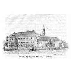[1] "Klasztór Cystersek w Ołoboku, od północy." [2] "Klasztór Cystersek w Ołoboku, od południa"