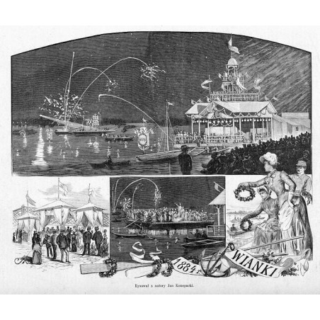 "WIANKI 1884 r. Rysował z natury Jan Konopacki."