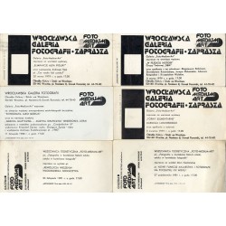 GALERIA "FOTO MEDIUM ART" (Wrocław) - zestaw 26 zaproszeń na wystawy z lat 1978-1989