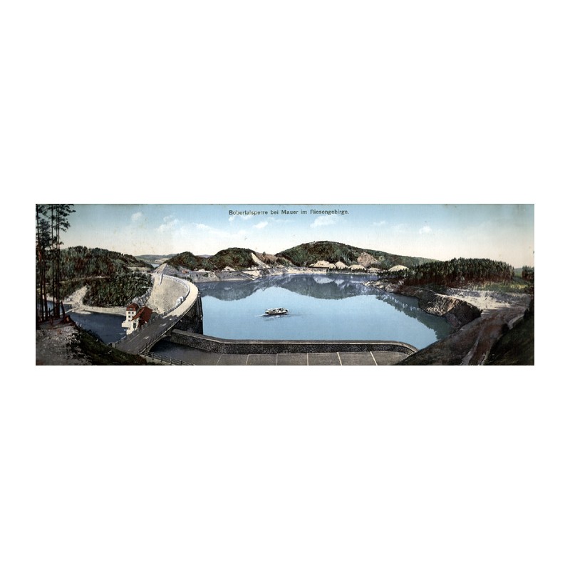 "Bobertalsperre bei Mauer im Riesengebirge."
