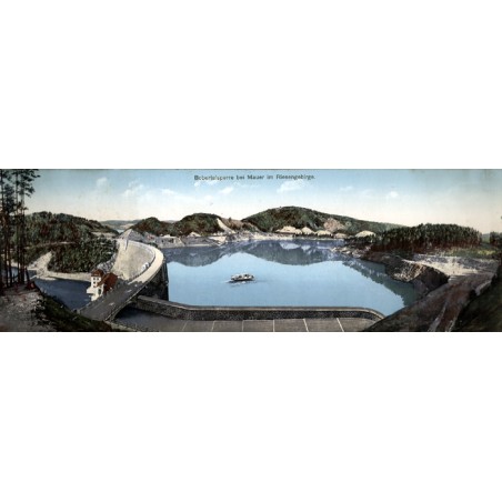 "Bobertalsperre bei Mauer im Riesengebirge."