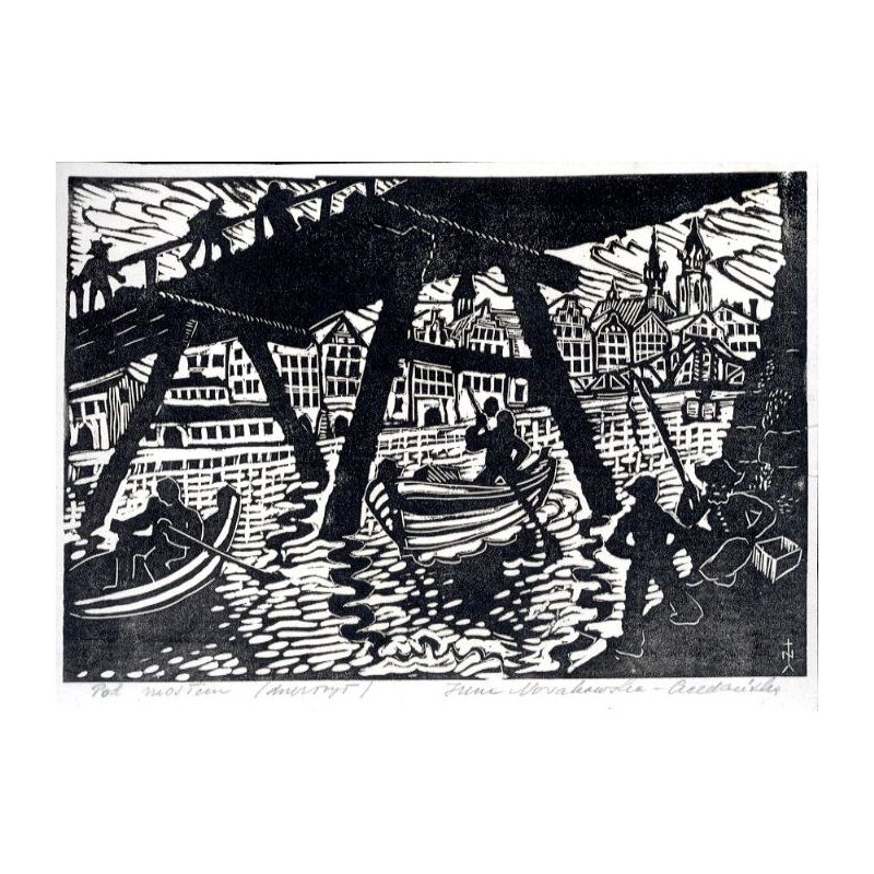 "Pod mostem (drzeworyt)"