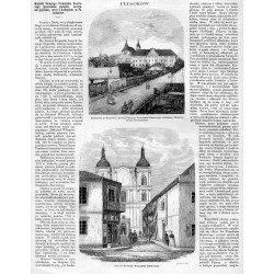 "PETROKÓW" [1] "Kollegium po-Pijarskie i kościół Świętego Franciszka Ksawerego, widziane z Krakowskiego-Przedmieścia." [2] "Koś