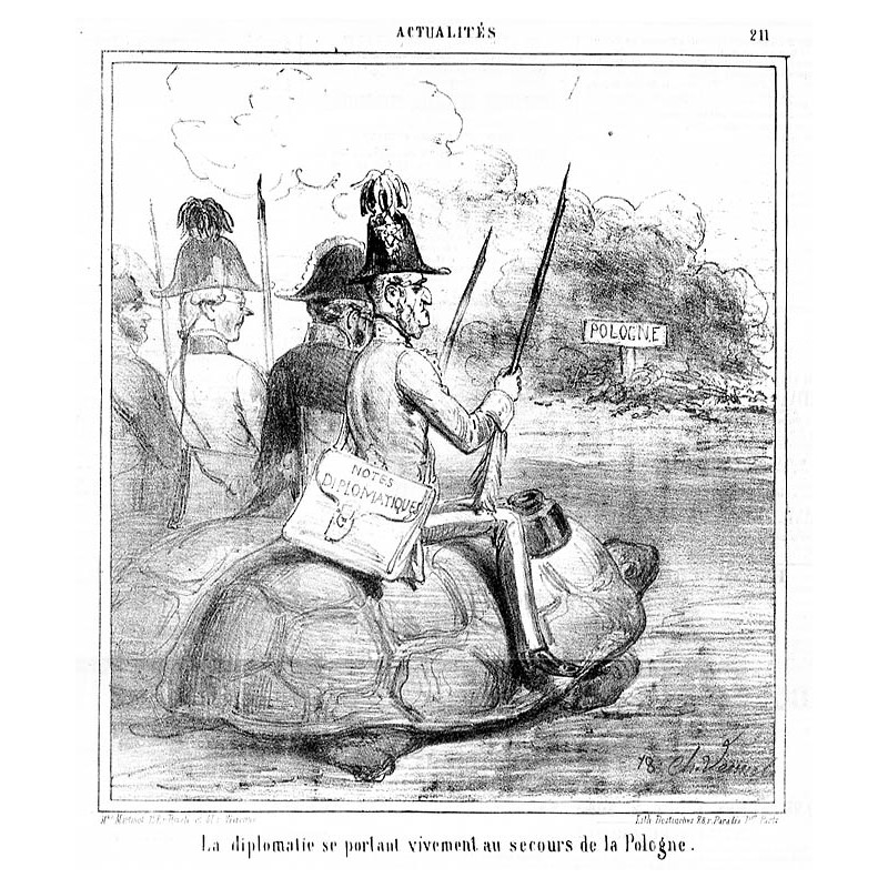 "La diplomatie se portaut vivement au secours de la Pologne." / Dyplomacja pośpieszyła Polsce z pomocą