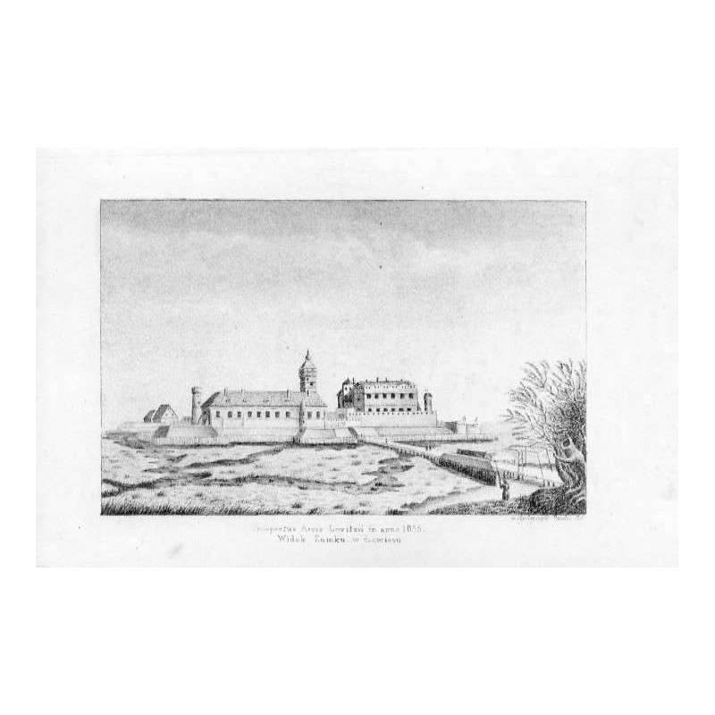 "Prospectus Arcis Lovitzii in anno 1655. Widok zamku w Łowiczu."