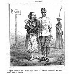 "-Voyons, monvieux assez marqué le pas comme ca emboitons maintenant demi-tour a droite: voila le bon côté!" / No, staruszku,