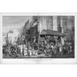 "Fronleichnamsprozession in Krakau. Gemälde von Hippolyt Lipinski. Nach einer Photographie von Victor Angerer in Wien." / Proces
