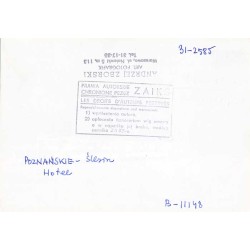 "Poznańskie - Ślesin Hotel 31-2585 B-11148"