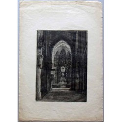 Widok ołtarza w nieustalonym kościele