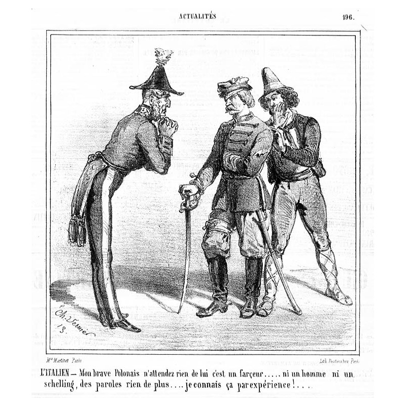 "L'ITALIEN _ Mon brave Polonais n'attendez rien de lui c'est u farçeur [...]" / Włoch - Mój dzielny Polaku, nie spodziewaj się p