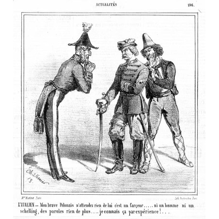 "L'ITALIEN _ Mon brave Polonais n'attendez rien de lui c'est u farçeur [...]" / Włoch - Mój dzielny Polaku, nie spodziewaj się p