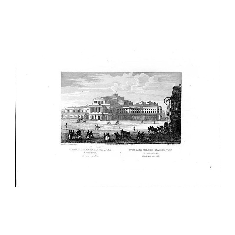 Wielki Teatr Narodowy w Warszawie ukończony w r. 1832 / "GRAND THÉÂTRE NATIONAL À WARSOVIE. Terminé en 1832. WIELKI TEATR NARODO