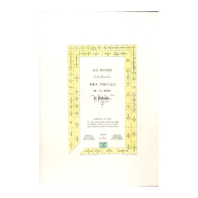 Sejm Walny. Izba Poselska / "PLAN FIGURATIF de la Chambre DES NONCES DE LA DIÈTE de Pologne. [...]"