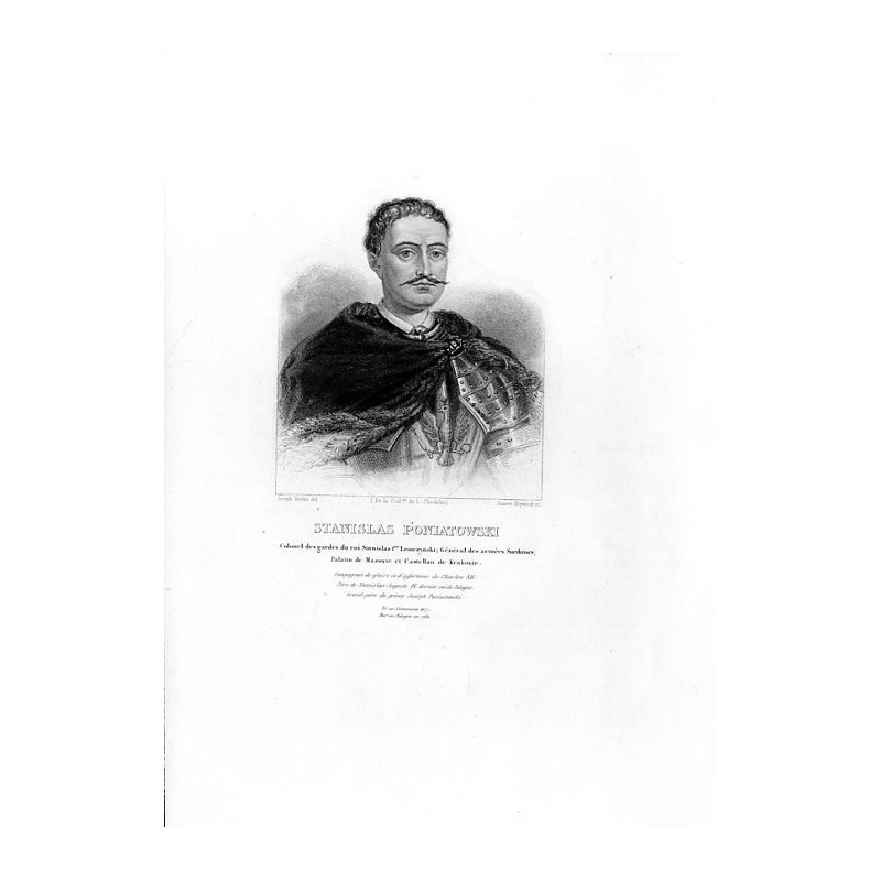 Stanislas Poniatowski / "STANISLAS PONIATOWSKI Colonel des gardes du roi Stanislas I Leszczynski [...]"