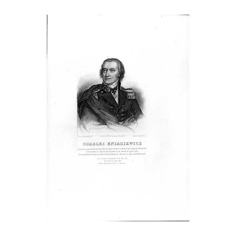 Charles Kniaziewicz / "CHARLES KNIAZIEWICZ Général en 1794 [...] Mort à Paris le 9 Mai 1842. [...]"