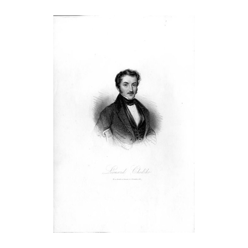 "Léonard Chodźko Né à Oborek en Lituanie, le 6 Novembre 1800."
