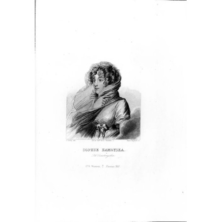Sophie Zamoyska. Née Czartoryska. 1779. Warsovie. - † Florence. 1837 / "SOPHIE ZAMOYSKA. Née Czartoryska. 1779. Warsovie. - † Fl