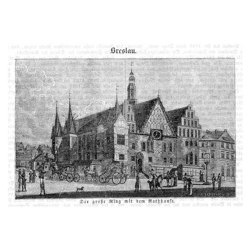 "Breslau. Der große Ring mit dem Rathhause."