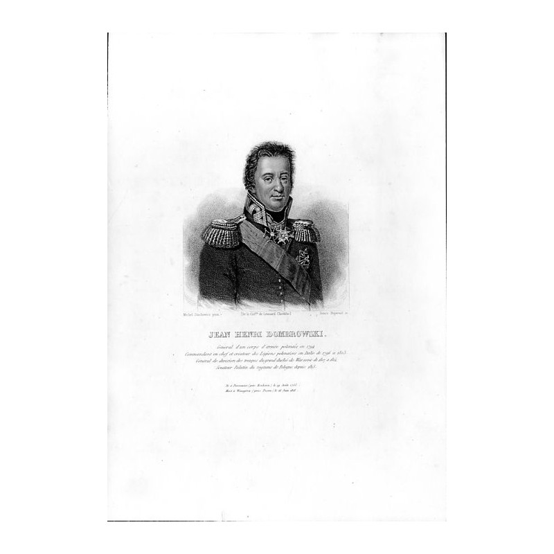 "JEAN HENRI DOMBROWSKI. General [...] Mort à Winagóra / prés Posen / le 26 Juin 1818."