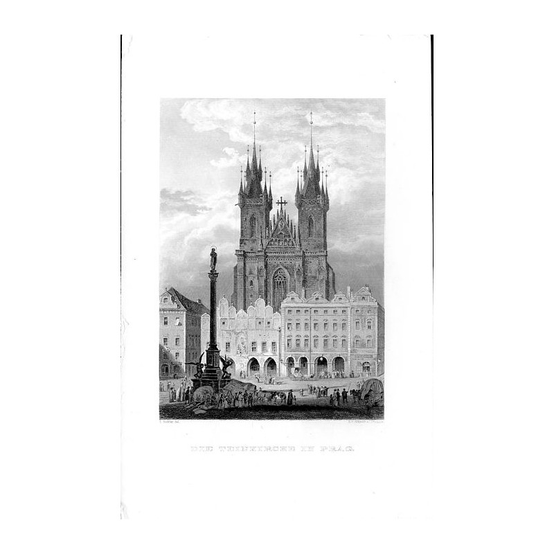 Der Teinkirche in Prag / "DER TEINKIRCHE IN PRAG."