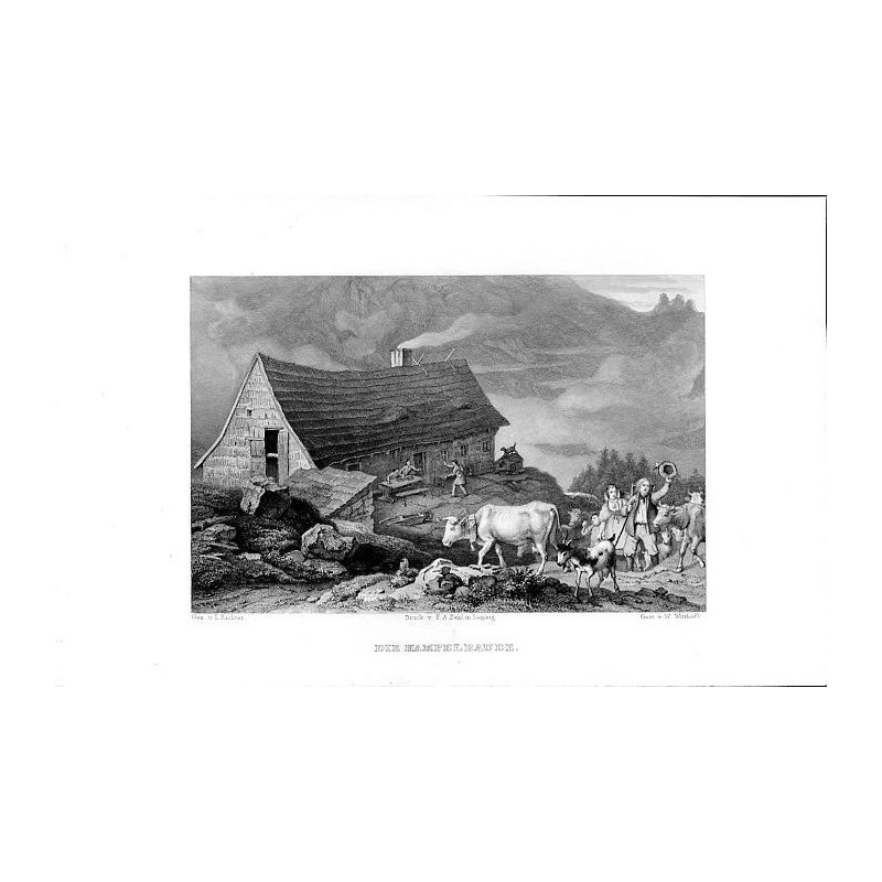 Die Hampelbaude / "DIE HAMPELBAUDE."