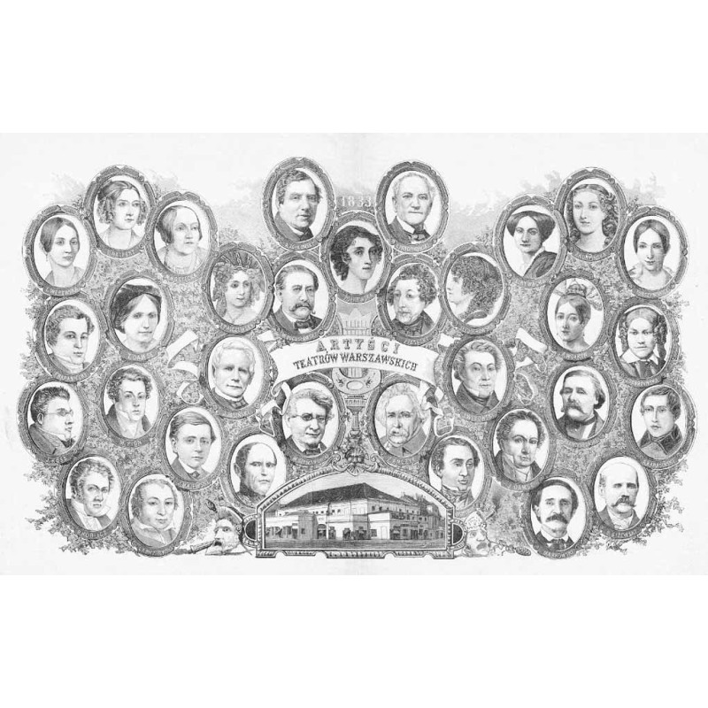 Artyści teatrów warszawskich / "ARTYŚCI TEATRÓW WARSZAWSKICH. E. Werowska L. Halpert N. Kostecka T. Palczewska F. Baraniecki