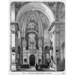 [1] "Nr. 1. Wnętrze Kościoła w Lędzie. (61)." [2] "Nr. 2. Część malowidła w kaplicy przy Kościele w Lędzie. (62)."