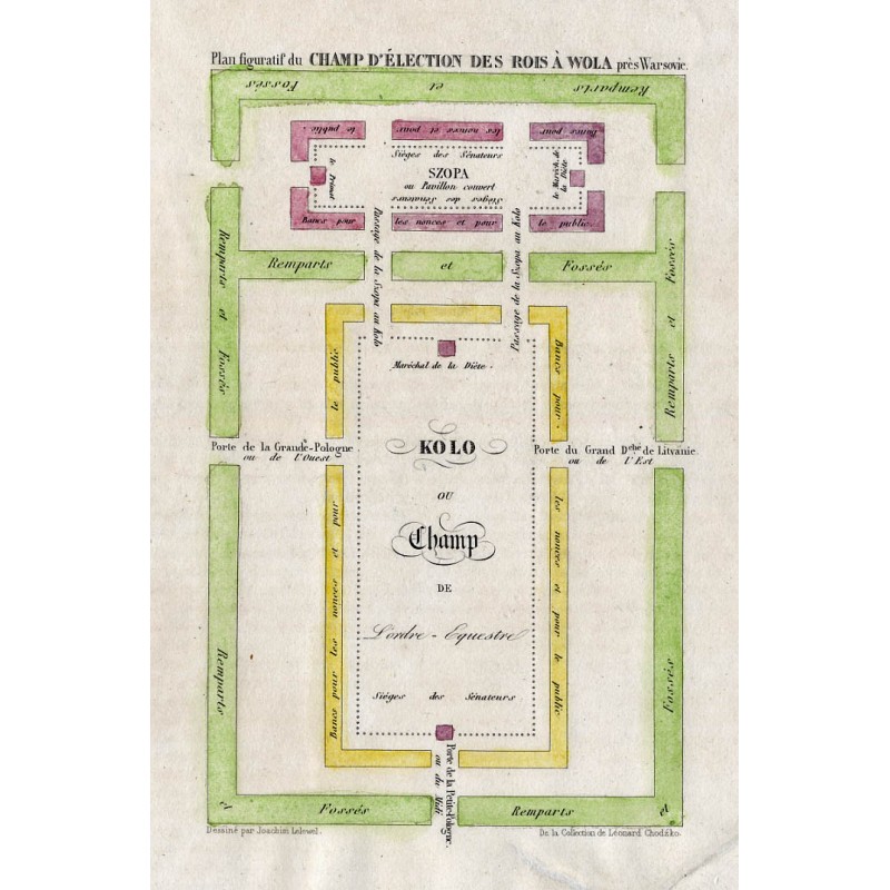 "Plan figuratif du CHAMP D'ÉLECTION DES ROIS Á WOLA près Warsovie." / Warszawa. Plan pola elekcyjnego na Woli