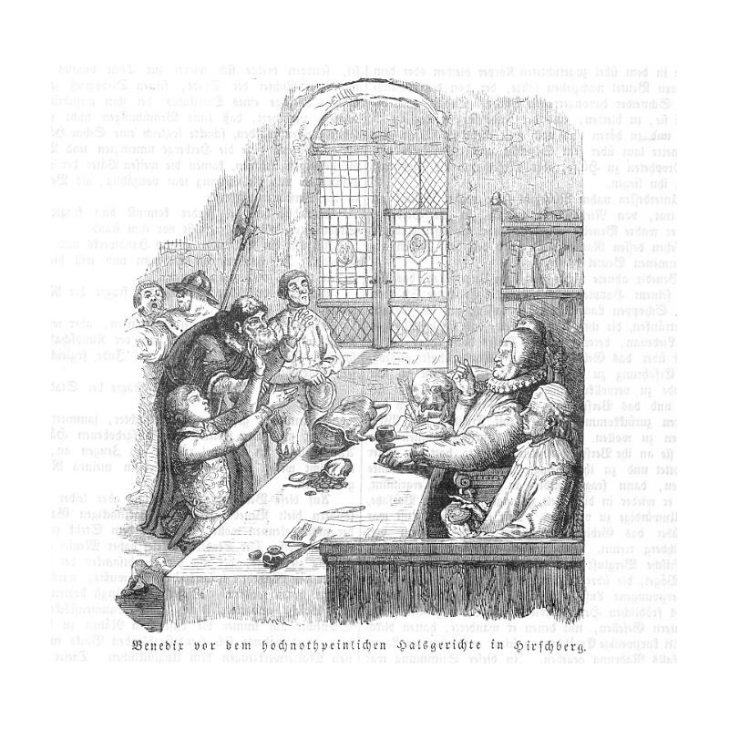 "Benedix und Klärchen. Ein Märchen." [1] "Benedix vor dem hochnothpeinlichen Halsgerichte in Hirschberg." [2] "Benedix aus Klau