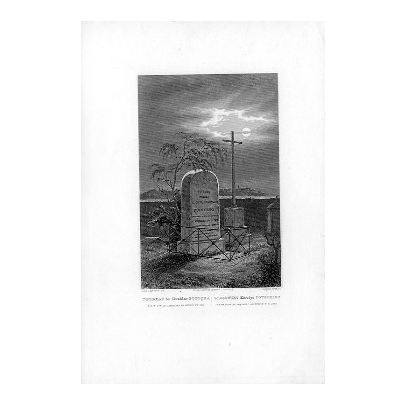 Grobowiec Klaudii Potockiej wzniesiony na cmentarzu genewskim w r. 1836 / "GROBOWIEC Klaudyi POTOCKIEY WŹNIESIONY NA SMĘTARZU GE