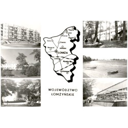 Województwo łomżyńskie [...] Na zdjęciach: Łomża - plac T. Kościuszki. Ciechanowiec - Muzeum Rolnictwa im. Krzysztofa Kluka. Zam
