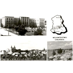 Województwo chełmskie [...] Na zdjęciach: Chełm - Siedziba Urzędu Wojewódzkiego - pierwsza siedziba PKWN. Krasnystaw - widok ogó