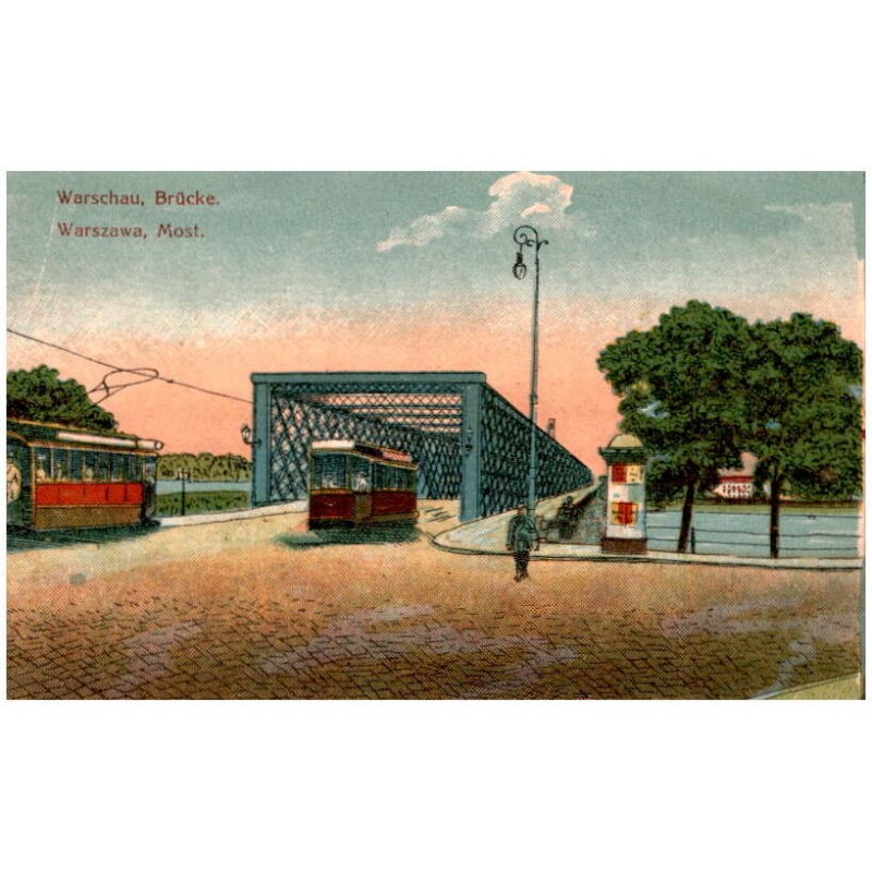Warschau, Brücke. Warszawa, Most.