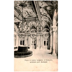 Foyer w teatrze miejskim w Krakowie, architekt prof. Zawiejski