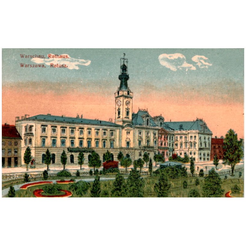 Warschau, Rathaus. Warszawa, Ratusz.