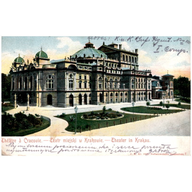 Théâtre à Cracovie. - Teatr miejski w Krakowie. - Theater in Krakau.