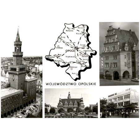 Województwo opolskie [...] Na zdjęciach: Opole - ratusz. Nysa - Dom Wagi Miejskiej - 1604 r. Brzeg - ratusz z 2 poł. XVI w. Kędz