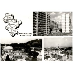 Województwo wałbrzyskie [...] Na zdjęciach: Wałbrzych - osiedle mieszkaniowe. Piaskowa Góra. Kudowa - park zdrojowy, w głębi pij