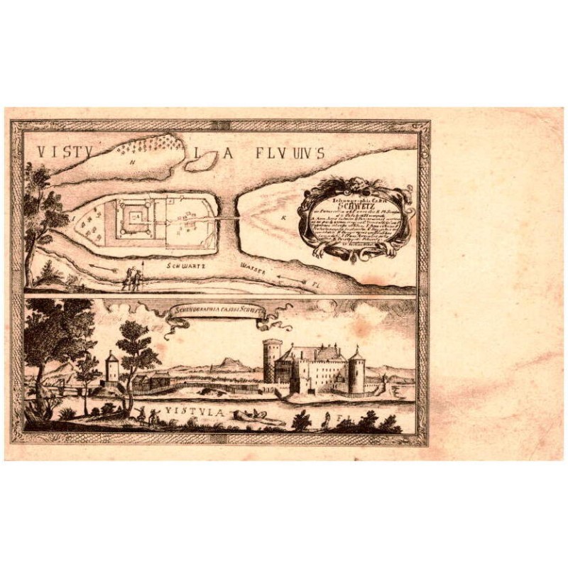 Świecie n/W. Pomorze. Zamek pokrzyżacki podług litografji z roku 1655 Nr. 1